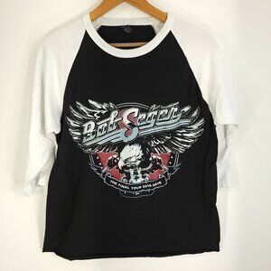 Bob Seger Graphic T-Shirt Men's Large Black White Final Tour Tutlex
